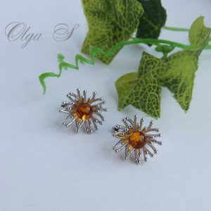 Серьги "Капельки солнца"