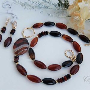 Комплект из сердолика